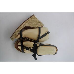 Kate Spade Espadrilles 7.5 Black Gold Womens Wedges